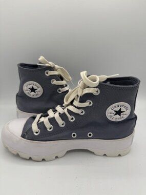 Converse All Star Lugged Hi Steel and White Platform High Top Sneakers Size 5.5